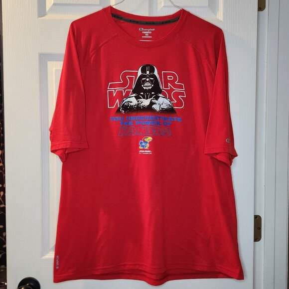 Champion Other - Star Wars You Underestimate the Power of Kansas KU Mens 2XL Red Tee